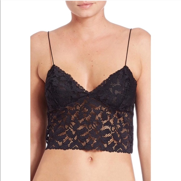 NWOT Free People Black Lace Brami Bralette size M - Picture 3 of 8